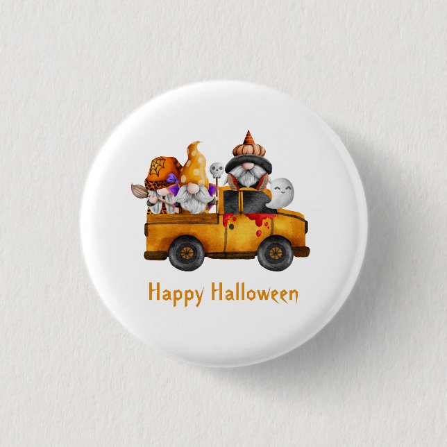 Personalize Halloween Gnomes Happy halloween Knapp (Framsida)