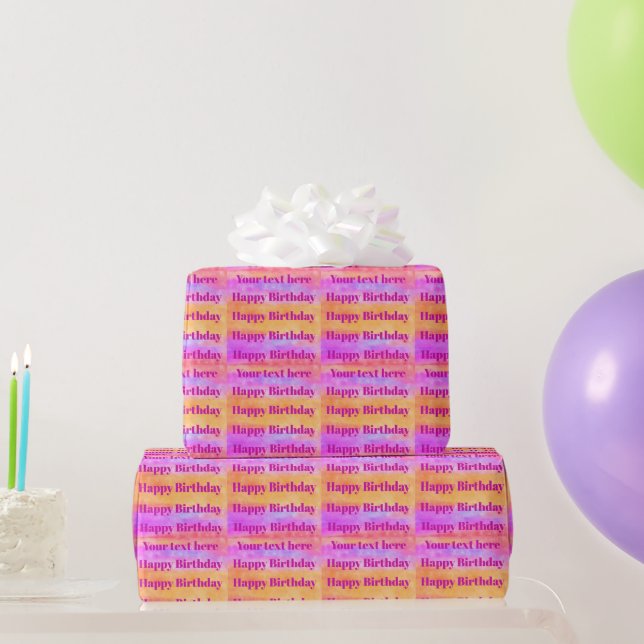 Personalize Happy Birthday Wrapping Paper Presentpapper (Festgåvor)