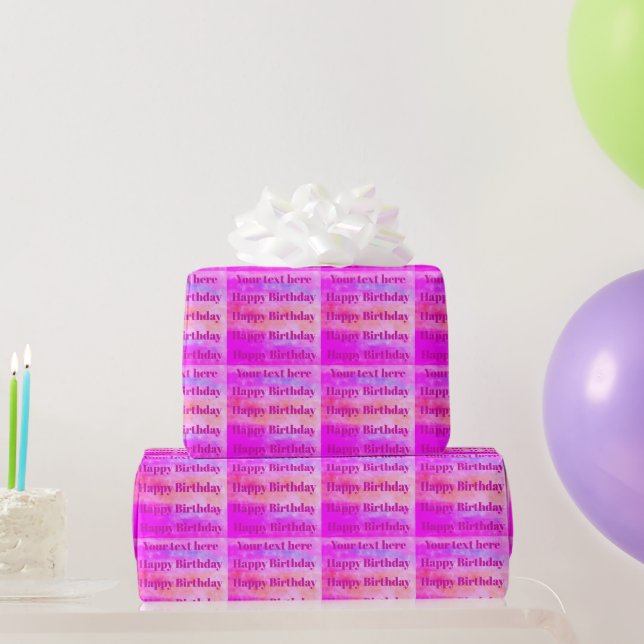 Personalize Happy Birthday Wrapping Paper Presentpapper (Festgåvor)