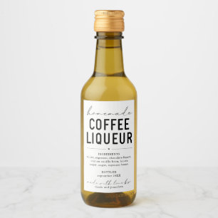 Personalize Homemade Coffee Liqueur Label Vinetikett