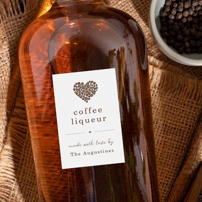 Personalize Homemade Coffee Liqueur Label Vinetikett (Skapare uppladdad)