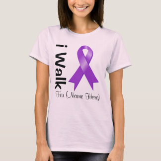 Personalize I Walk for Epilepsy Awareness Tee Shirt