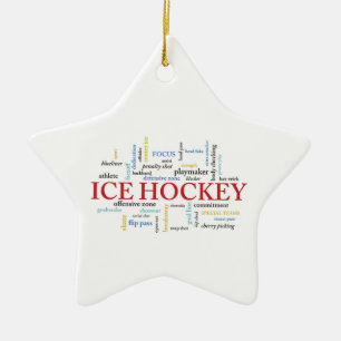 Personalize, Ice Hockey Coach Tack i Ord Julgransprydnad Keramik