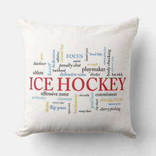 Personalize, Ice Hockey Coach Tack i Ord Kudde