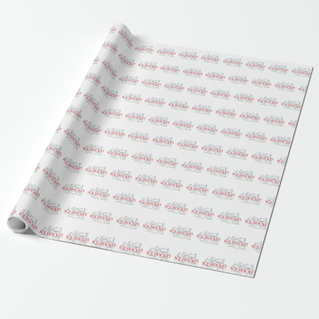 Personalize, Ice Hockey Coach Tack i Ord Presentpapper (Utrullad)