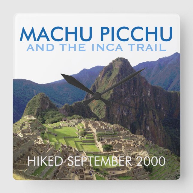 Personalize Inca Trail, Machu Picchu Commemorative Fyrkantig Klocka (Framsida)