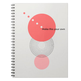 PERSONALIZE Inspired by Bauhaus Minimalist Modern Anteckningsbok