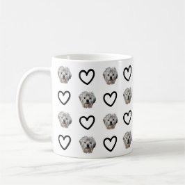 Personalize It! Black Heart Pet Photo Kaffemugg