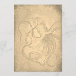 Personalize it | old octopus | Vintage Paper Inbjudningar