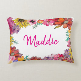 Personalize JOY Lycklig flödade gräns Prydnadskudde