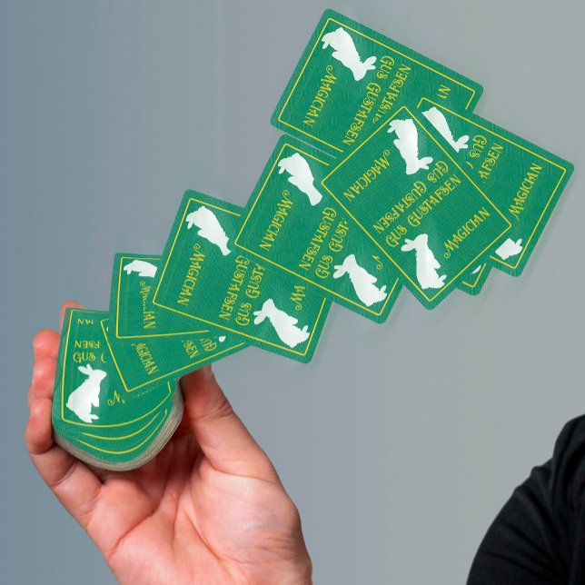 Personalize Magician White Rabbit Casinokort (Skapare uppladdad)