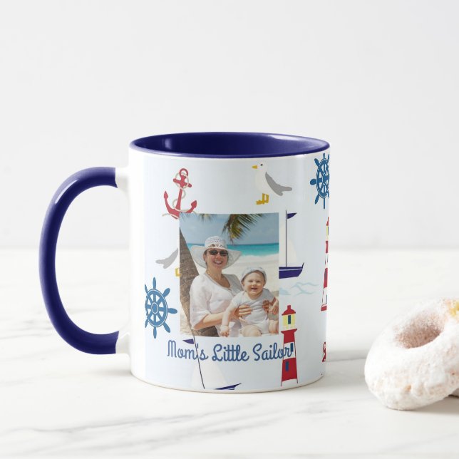 Personalize Mamma Lite Sailor Nautical Mugg (Med munk)