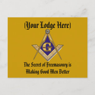 Personalize Masonic Lodge Vykort