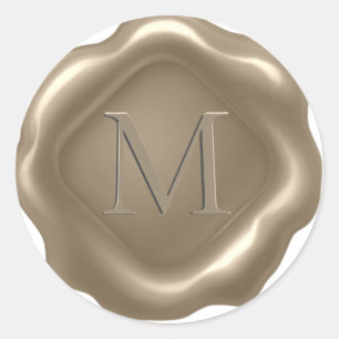 *~* PERSONALIZE Monogram Inledande försegling i G Runt Klistermärke