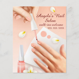 Personalize Nail Salon Shop Hand Nagel Bild Flygblad