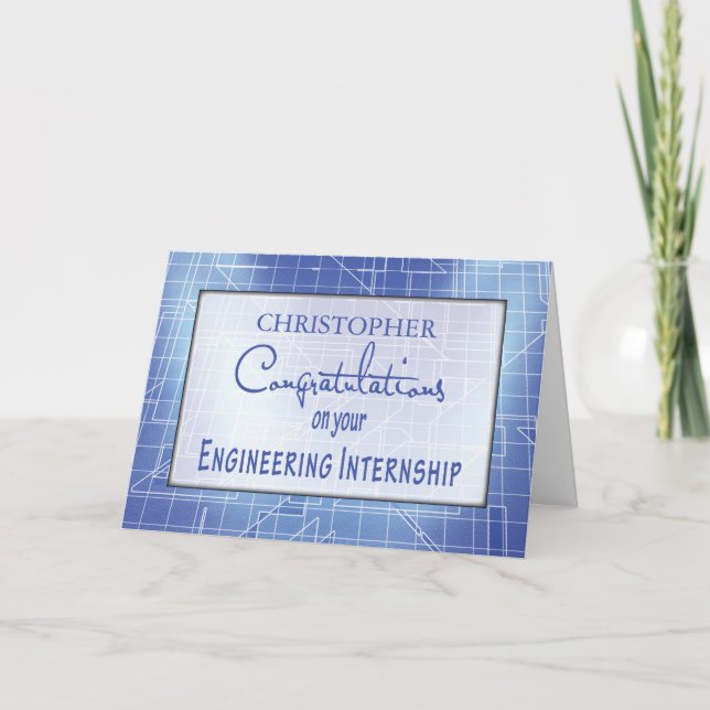 Personalize Namn Engineering Studenten gratulerar Kort (Framsida)
