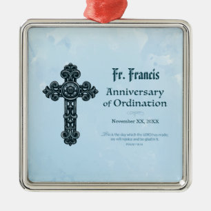 Personalize, Ordination-jubileum Priest, Kor Julgransprydnad Metall