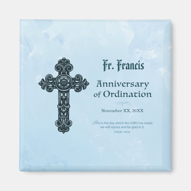 Personalize, Ordination-jubileum Priest, Kor Magnet (Framsidan)