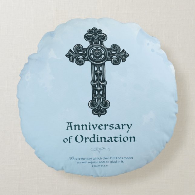 Personalize, Ordination-jubileum Priest, Kor Rund Kudde (Framsidan)