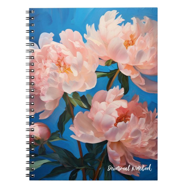 PERSONALIZE: Peony | Devotional Notebook Journal Anteckningsbok (Framsidan)