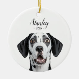 personalize pet name & picture julgransprydnad keramik
