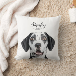 personalize pet name & picture kudde
