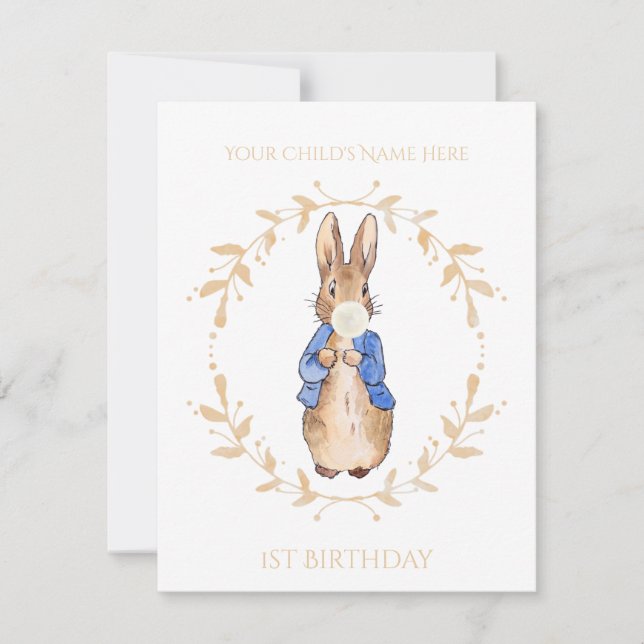 Personalize Peter Bubble Gum 1st Birthday (Framsida)