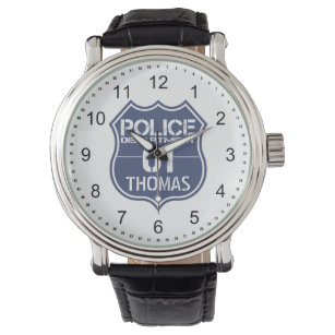 Personalize Police Department Shield 01 - Valfri N Armbandsur