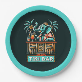 Personalize Retro Elephant Tiki Pub