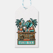 Personalize Retro Elephant Tiki Pub