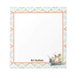 Personalize Sailboat Notepad Anteckningsblock