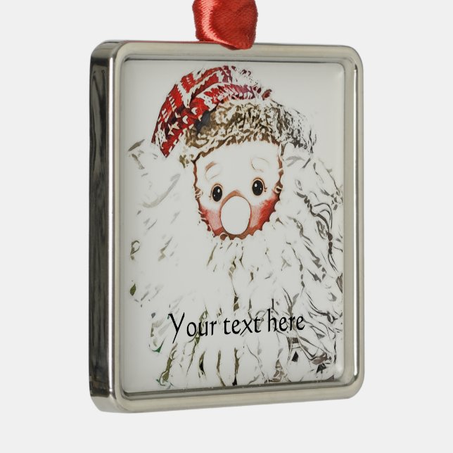 Personalize Santa Art Ceramic Ornament (Höger)