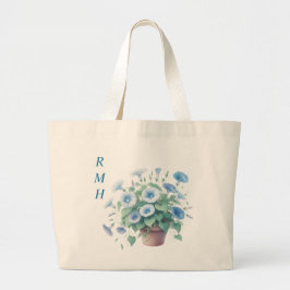 Personalize September Morning Glory Tote Bag Jumbo Tygkasse