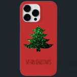 Personalize Sparkly Julgran grönt Red<br><div class="desc">Personalisera Sparkly Julgran grönt Red Fodral-Mate iphone case. Unikt festive-telefonfodral med vackra trendig Julgran-grönt-miniatyr. Du kan anpassa text God jul och röd telefonväska färg. Vi använda Foto av sparkler, inte glitter!</div>