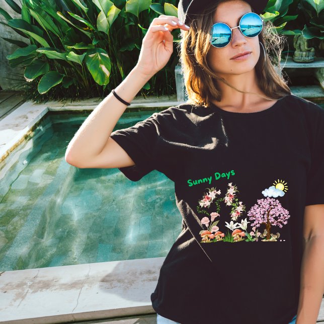 Personalize Sunny Lillies Squirrels spelar T Shirt (Skapare uppladdad)