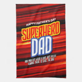 Personalize SuperHero Pappa Kökshandduk