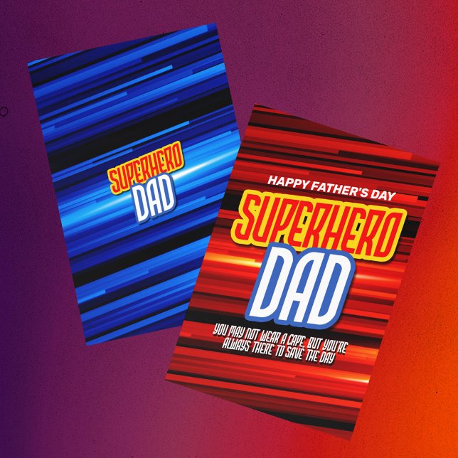 Personalize SuperHero Pappa Kort (Skapare uppladdad)