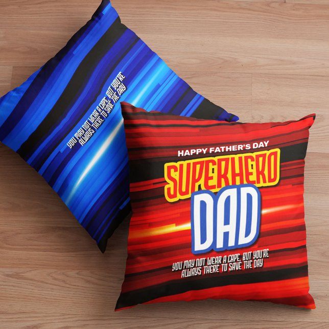 Personalize SuperHero Pappa Kudde (Skapare uppladdad)