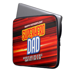 Personalize SuperHero Pappa Laptop Fodral