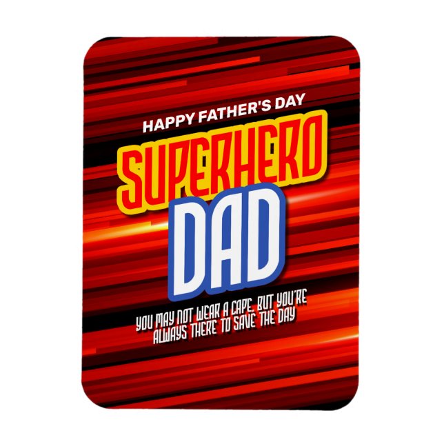Personalize SuperHero Pappa Magnet (Vertikal)