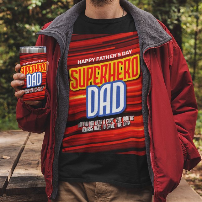 Personalize SuperHero Pappa T Shirt (Skapare uppladdad)