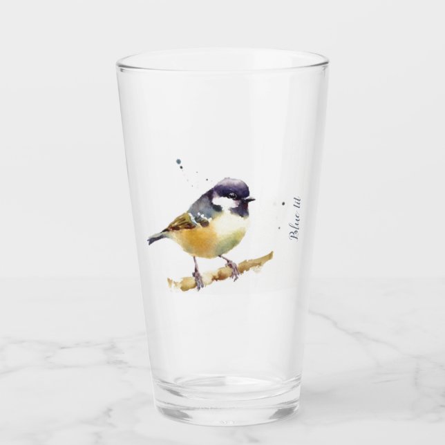 Personalize Tall Tumblers - Bluetit Glaskopp (Framsida)