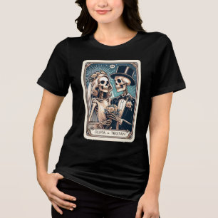 Personalize Tarot Theme Bröllop Newlyweds Black T Shirt