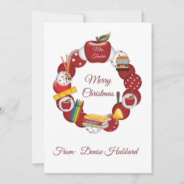 Personalize Teacher God jul (Framsida)