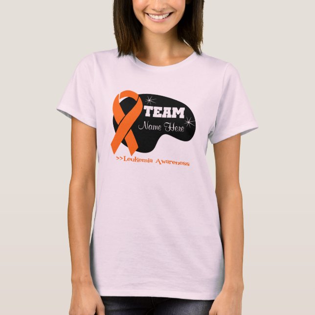 Personalize Team Namn - Leukemi T Shirt (Framsida)
