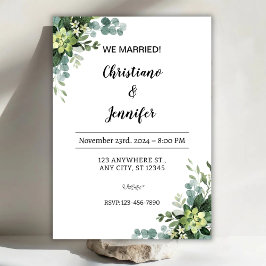 Personalize We married Invitation Inbjudningar
