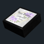 Personalize - White Glitter & Lavender Blommigt Minnesask<br><div class="desc">Anpassa Gift Box med vattenblommor från söt lila lavender på ett vitt glitterbakgrund-redo som du kan anpassa. Denna utformning kan användas för andra tillfälle som Mors dag, Studenten, mormor Day, Bröllop, årsdag osv. genom att helt enkelt ändra texten. NOTE: FÖRÄNDRA ENDAST MALLAREALERNA SOM BEHÖVS! 😀 Vid behov kan du ta...</div>