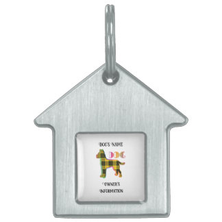Personalize White HUND House Hund ID-bricka Husdjur