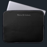 Personalize With Name Black   Laptop Fodral<br><div class="desc">Style: Neoprene Laptop Sleeve 15 inch Protect your laptop with a custom laptop sleeve. Made with 100% neoprene, these lightweight and water resistant sleeves look great with your photos, text, or designs. Great for travel or just day-to-day use, custom laptop sleeves come in three sizes to fit your device and...</div>