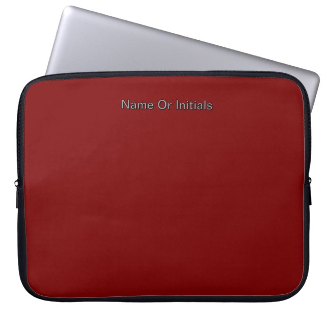 Personalize With Name Dk Red  Laptop Fodral (Framsidan)